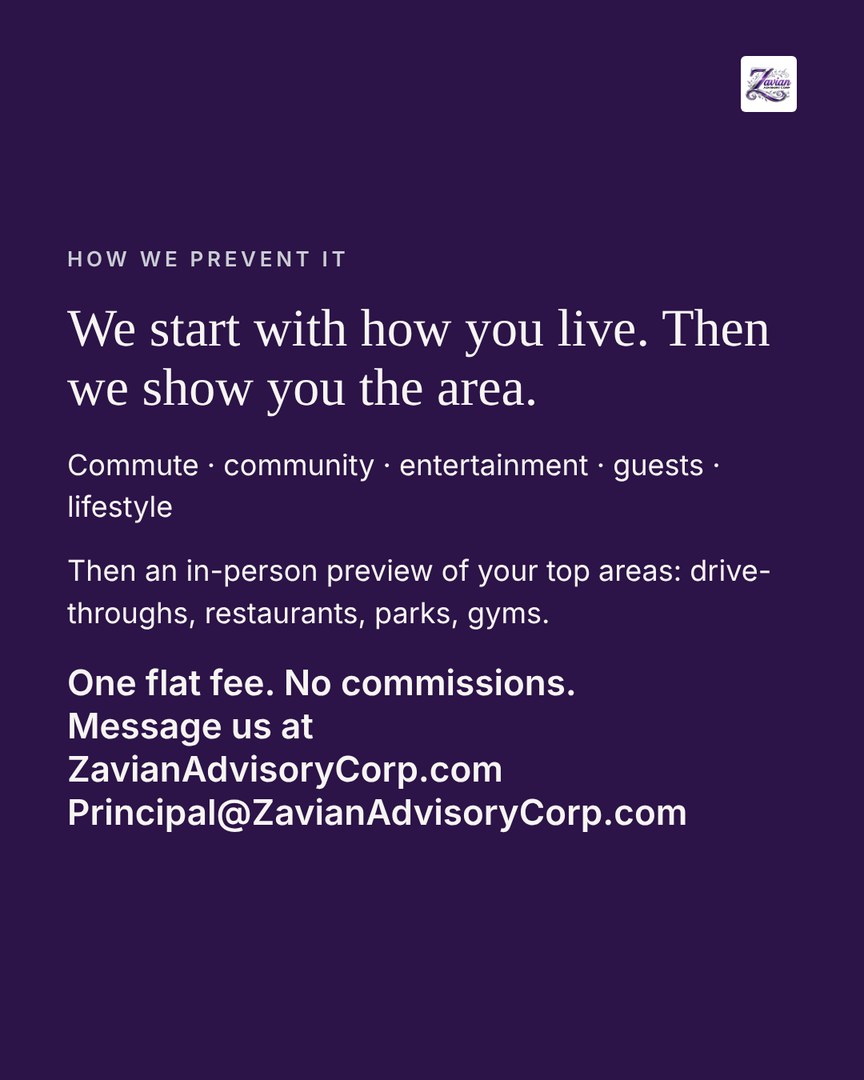 How Zavian prevents it: we start with how you live, then preview your areas in person